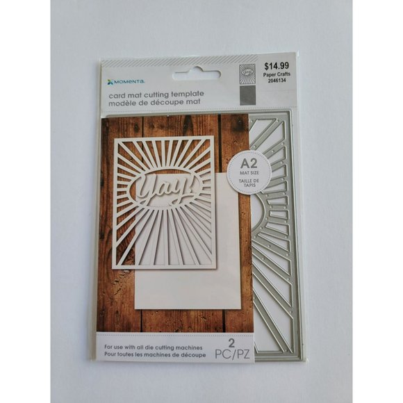 Momenta Card Mat Cutting Template, Yay Sunshine Rays, 2PC - Picture 2 of 3